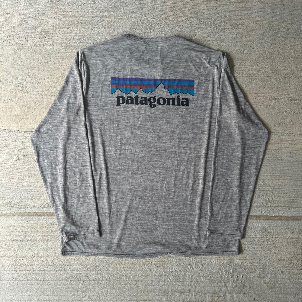Patagonia Mens Capilene grey Long Sleeve Shirt